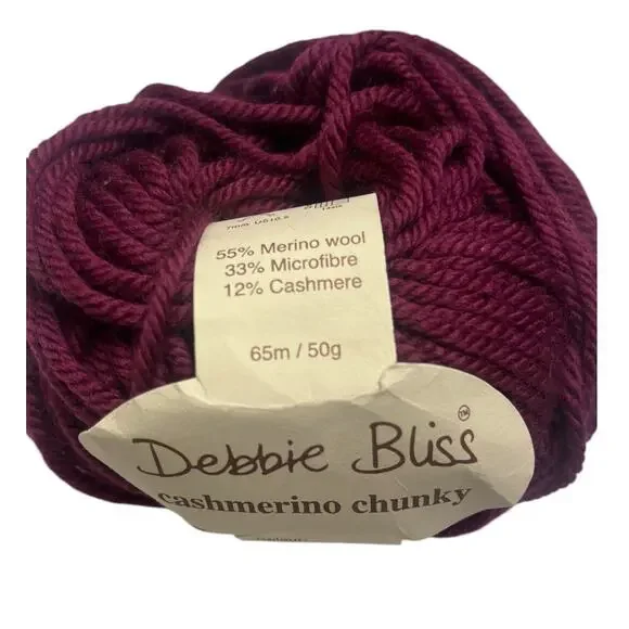 8 Skeins Debbie Bliss Assorted Yarns | Cashmere Cotton Wool | Pink Purple Blue - Picture 7 of 11